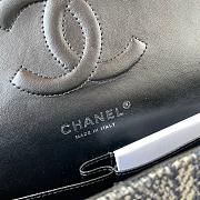 Chanel Tweed Black Classic Flap Bag 25cm  - 4