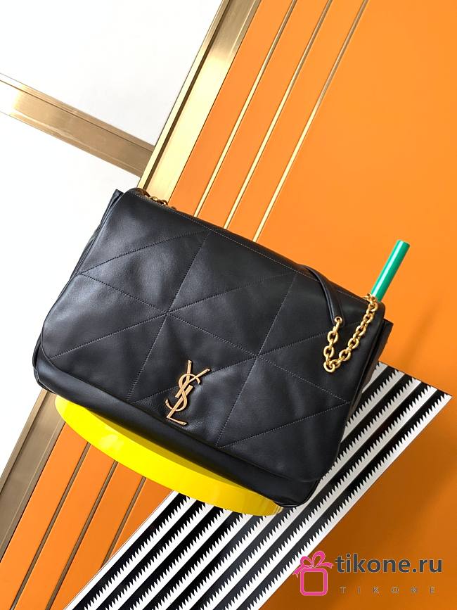 YSL Maxi Black Lambskin Bag - 43×29×9cm - 1