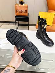 Fendi Graphy Black Leather Boots - 5