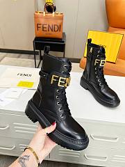 Fendi Graphy Black Leather Boots - 4