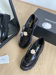 Chanel Shiny Black Loafers Oxford - 5