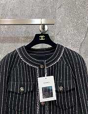 Chanel Lamé Rmbroidered Black Cardigan - 4