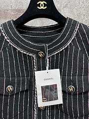 Chanel Lamé Rmbroidered Black Cardigan - 2