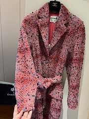 Chanel Mark Coat Long Tweed Pink - 2