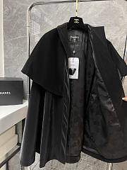 Chanel Black Cape Long Coat - 2