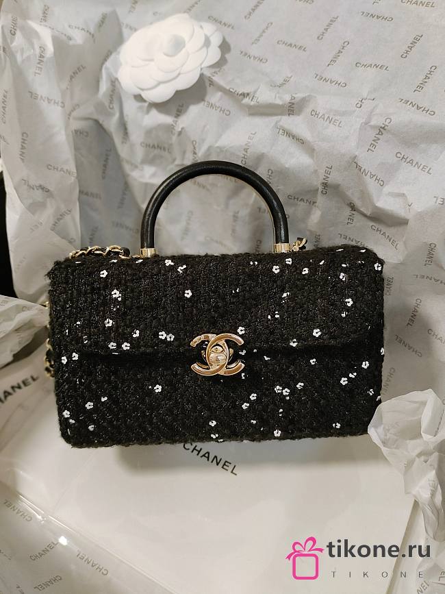 Chanel Tweed Mini Black Pearl 17cm - 1