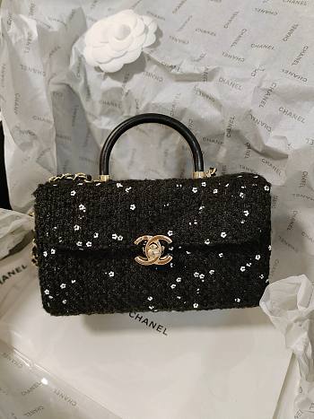 Chanel Tweed Mini Black Pearl 17cm