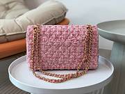 Chanel Tweed Quilted Flap Pink White 25cm - 3