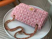 Chanel Tweed Quilted Flap Pink White 25cm - 2