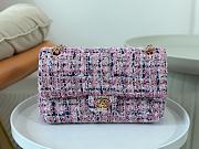 Chanel Tweed Quilted Flap Viola 25cm - 1