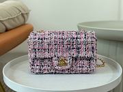 Chanel Tweed Quilted Mini Flap Viola 20cm - 1