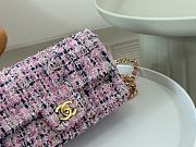 Chanel Tweed Quilted Mini Flap Viola 20cm - 2