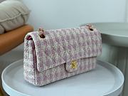 Chanel Tweed Quilted Flap Pink 25cm - 4