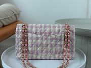 Chanel Tweed Quilted Flap Pink 25cm - 3