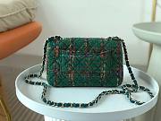 Chanel Tweed Quilted Mini Flap Green 20cm - 3