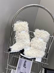 Chanel Shearling White Long Boots - 2