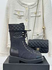 Chanel Navy Jean Boots - 3