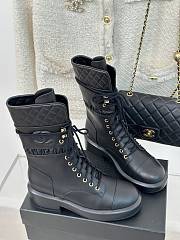 Chanel Black Lambskin Boots - 1