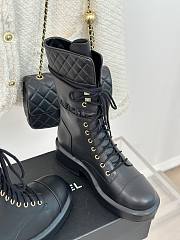 Chanel Black Lambskin Boots - 4