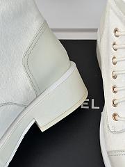 Chanel White Lambskin Boots - 2