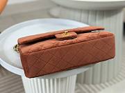 Chanel Velvet Quilted Brown Flap Bag 25cm - 4