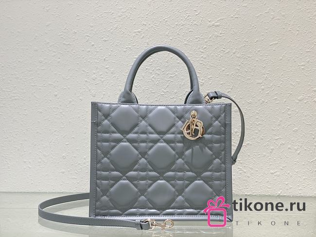 Dior Lady Tote Grey Leather 26cm - 1