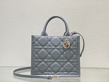Dior Lady Tote Grey Leather 26cm
