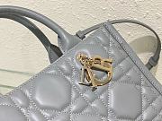 Dior Lady Tote Grey Leather 26cm - 3