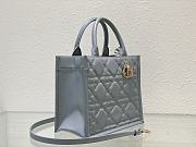 Dior Lady Tote Grey Leather 26cm - 5