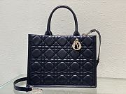 Dior Lady Large Tote Black Grey Leather 36cm - 1