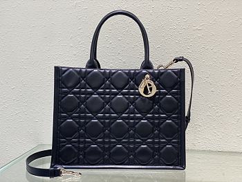 Dior Lady Large Tote Black Leather 36cm