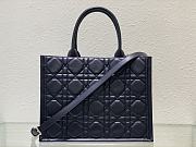 Dior Lady Large Tote Black Grey Leather 36cm - 2