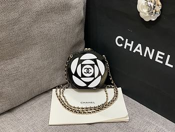 Chanel Minaudière Plexi & Gold-Tone Metal - 10×10×3cm