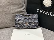 Chanel Tweed Mini Flap Bag Dark Blue 20cm - 1