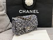 Chanel Tweed Mini Flap Bag Dark Blue 20cm - 3