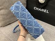 Chanel Blue Quilted Denim Flap Bag 25cm - 5