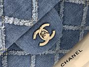 Chanel Blue Quilted Denim Flap Bag 25cm - 2