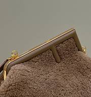 Fendi First Small Light Brown Shearling - 26x18x9.5cm - 2