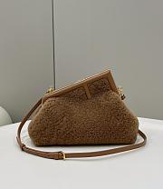 Fendi First Small Brown Shearling - 26x18x9.5cm - 1