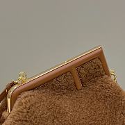 Fendi First Small Brown Shearling - 26x18x9.5cm - 4