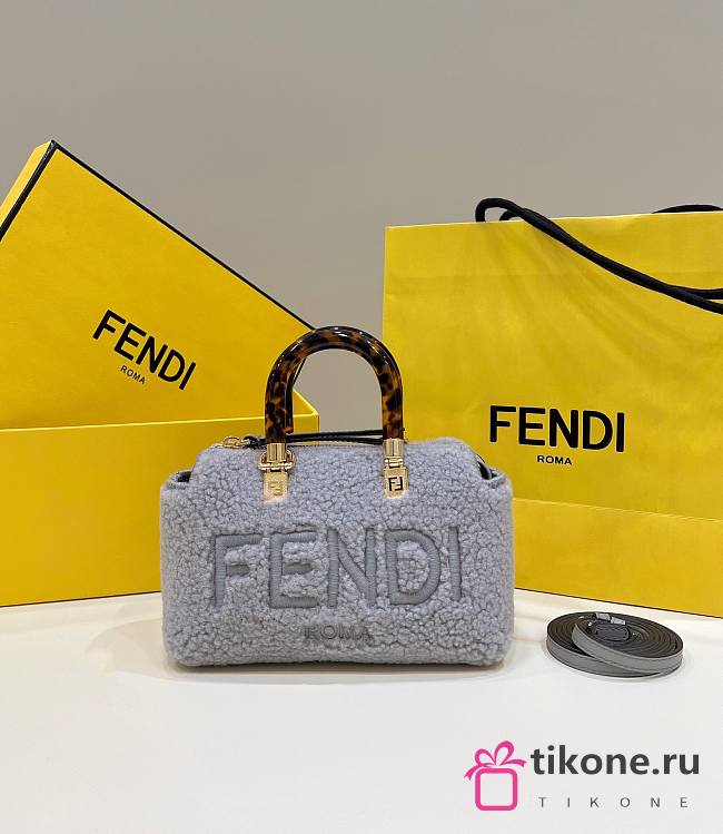 Fendi By The Way Mini Light Grey Bag - 17x12x8cm - 1