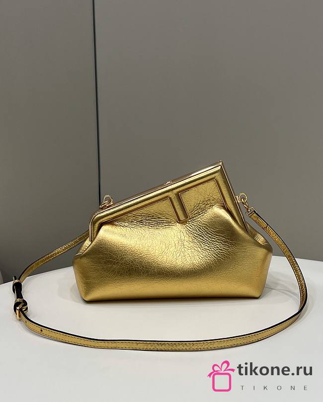 Fendi First Small Gold Leather - 26x18x9.5cm - 1