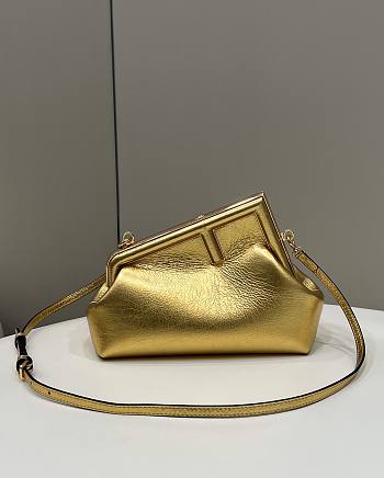 Fendi First Small Gold Leather - 26x18x9.5cm