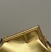 Fendi First Small Gold Leather - 26x18x9.5cm - 5