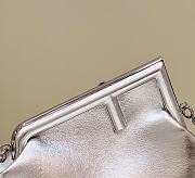 Fendi First Small Silver Leather - 26x18x9.5cm - 2