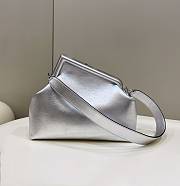 Fendi First Small Silver Leather - 26x18x9.5cm - 3