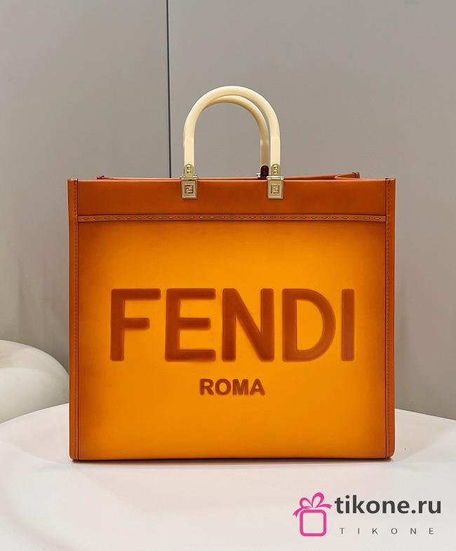 Fendi Sunshine Orange Large Tote - 40×17×37cm - 1