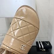 Chanel Matelasse Beige Lambskin Sandals - 5