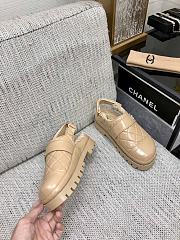 Chanel Matelasse Beige Lambskin Sandals - 3