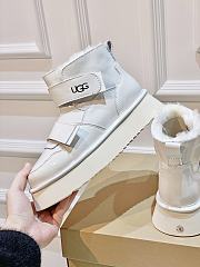 UGG Platform White Shiny Leather - 3